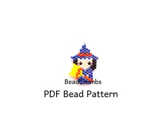 Halloween Witch Brick Stitch Bead Pattern PDF Digital Download