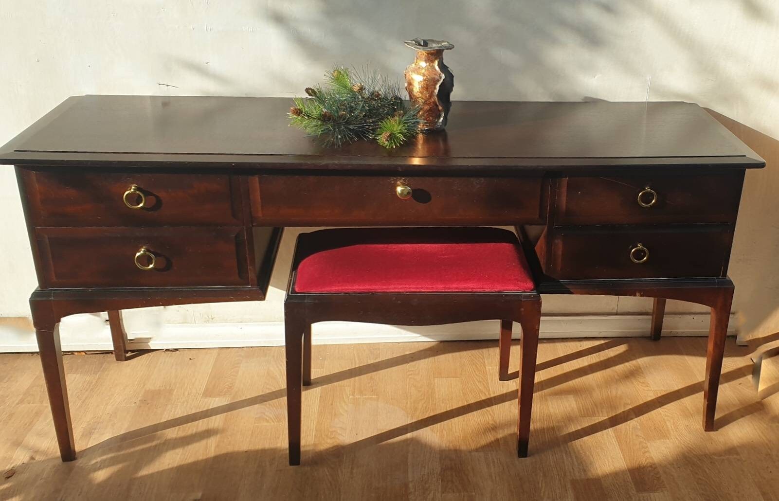 STAG Dressing Table, Stool and Six Drawer Chest of Drawers for