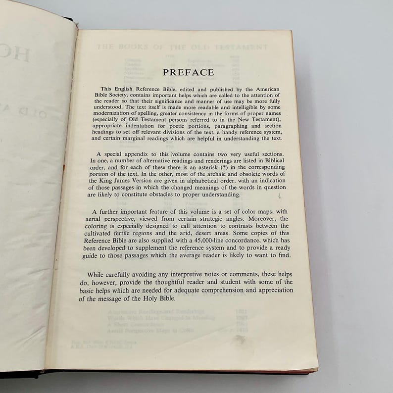 Vintage Edition- Holy Bible KJV References Concordance - Etsy