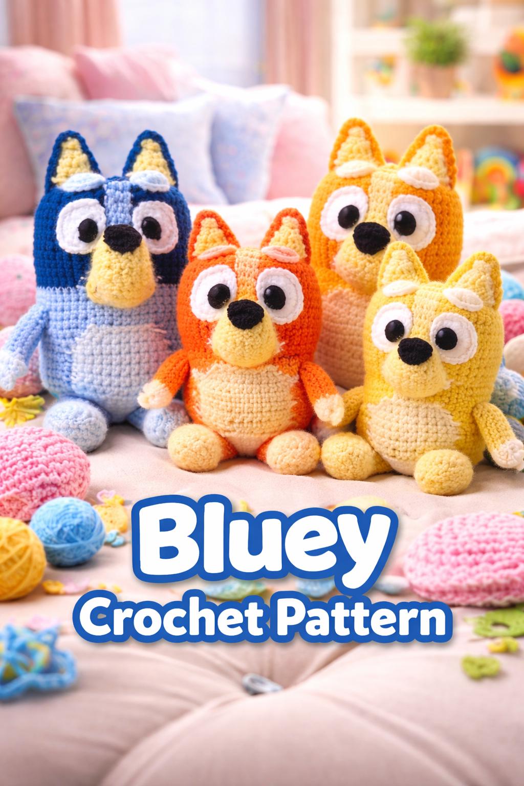 Bluey-Inspired Round Body Pattern