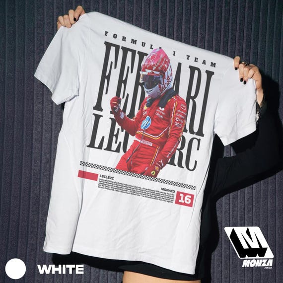 Charles Leclerc T-Shirt, F1 Racing Graphic Tee, Vintage Ferrari Comfort Colors Shirt, Formula One Fan Apparel