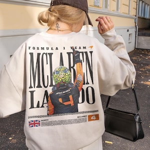 Lando Norris McLaren Sweatshirt, Retro McLaren F1 Merch, Vintage Formula 1 Graphic Shirt, Gift for Lando Fans