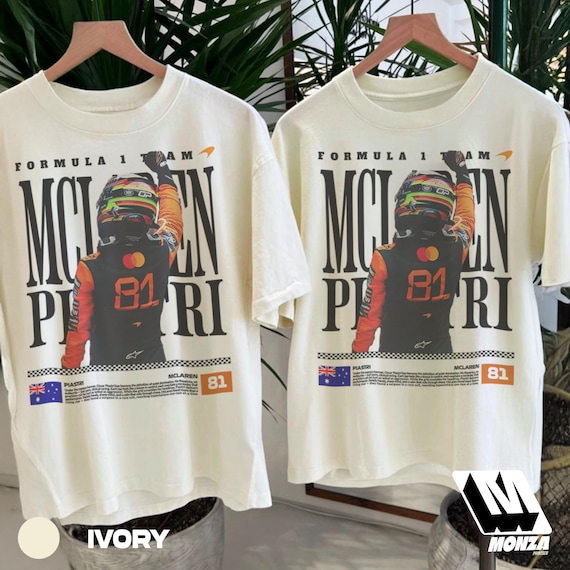 Oscar Piastri F1 T-Shirt, McLaren Racing Graphic Tee, Vintage Motorsport Comfort Colors Shirt, Formula 1 Fan Apparel