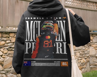 Felpa con cappuccio Oscar Piastri McLaren, felpa vintage da corsa di F1, felpa con cappuccio grafica retrò di Formula 1, regalo per i fan di Piastri
