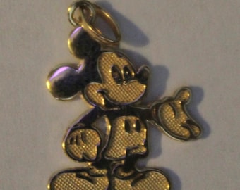 10k Gold Disney Mickey Mouse Charm Pendent