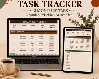 Task Tracker To Do List Template Daily Tasks Spreadsheet Recurring Tasks Productivity Planner To-Do List Project Management Google Sheets