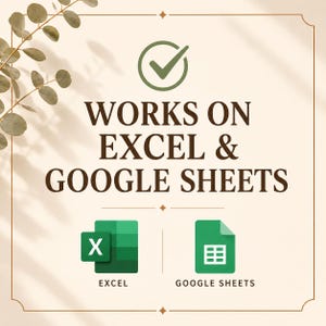 Ultimate Task Tracker Spreadsheet: 12-Month Productivity Planner (Digital Download)