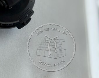 Personalized Book Embosser: Custom Library Stamp - Book Lover Gift