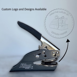 Personalized Book Embosser: Custom Library Stamp, Book Lover Gift