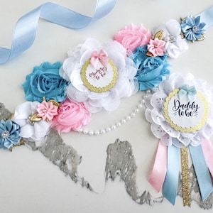 ママになるサッシュとパパになるピンセット：ベビーシャワーの性別発表会