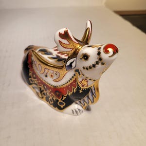 Royal Crown Derby Porcelain Paperweight - Reindeer - Etsy