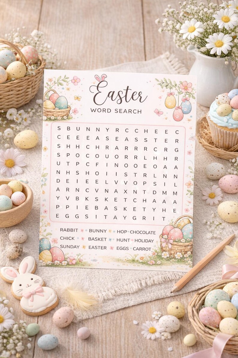 Easter Word Search Printable PDF | Easter Game for Kids & Adults ...