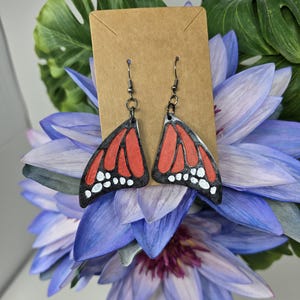 Monarch Butterfly Wing Earrings