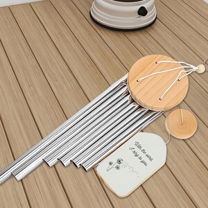 Custom Sympathy Wind chime Outdoor Garden Gift for a Grieving Family Member Personalized Memorial Wind Chime for Loved one