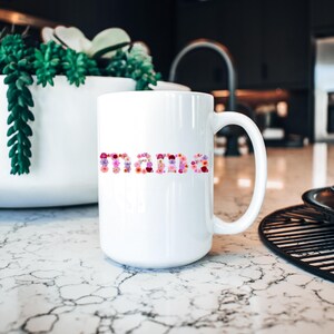Mama Floral Mug Beautiful Gift for Mom Perfect for Birthdays Mother&#39;s day Mama ceramic mug Cute Mom cup