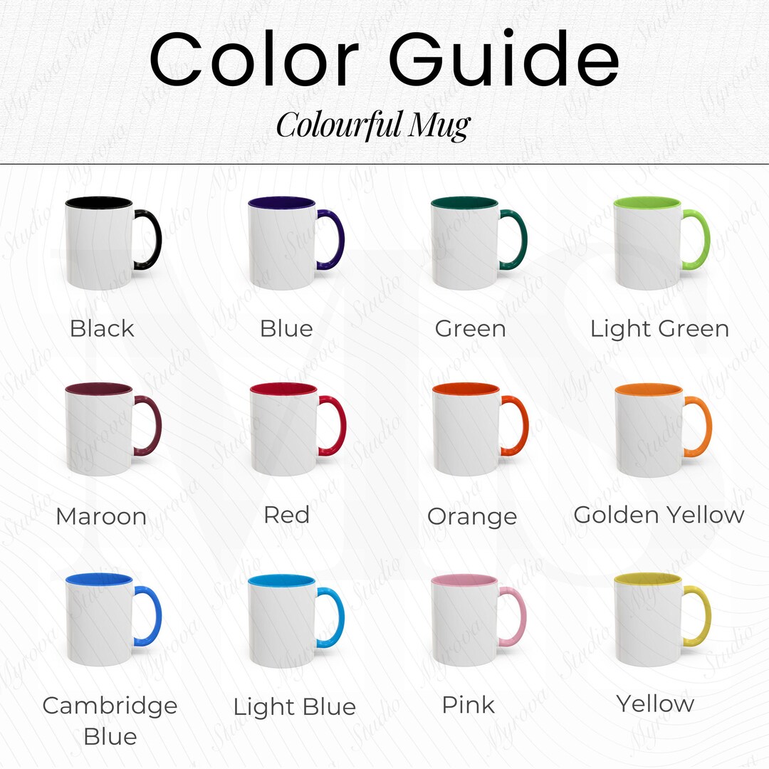 Colorful Mug Color Chart 11oz Colorful Mug Color Chart Colorful Mug ...