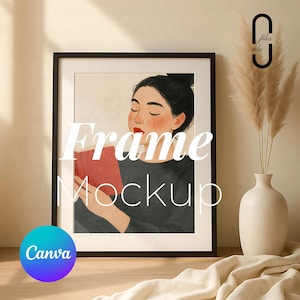 Canva Frame Mockup Editable Frame Mockup Portrait Mockup Canva Wall Art Mockup Canva Frame Mockup for Canva Drag and Drop Poster Mock ups