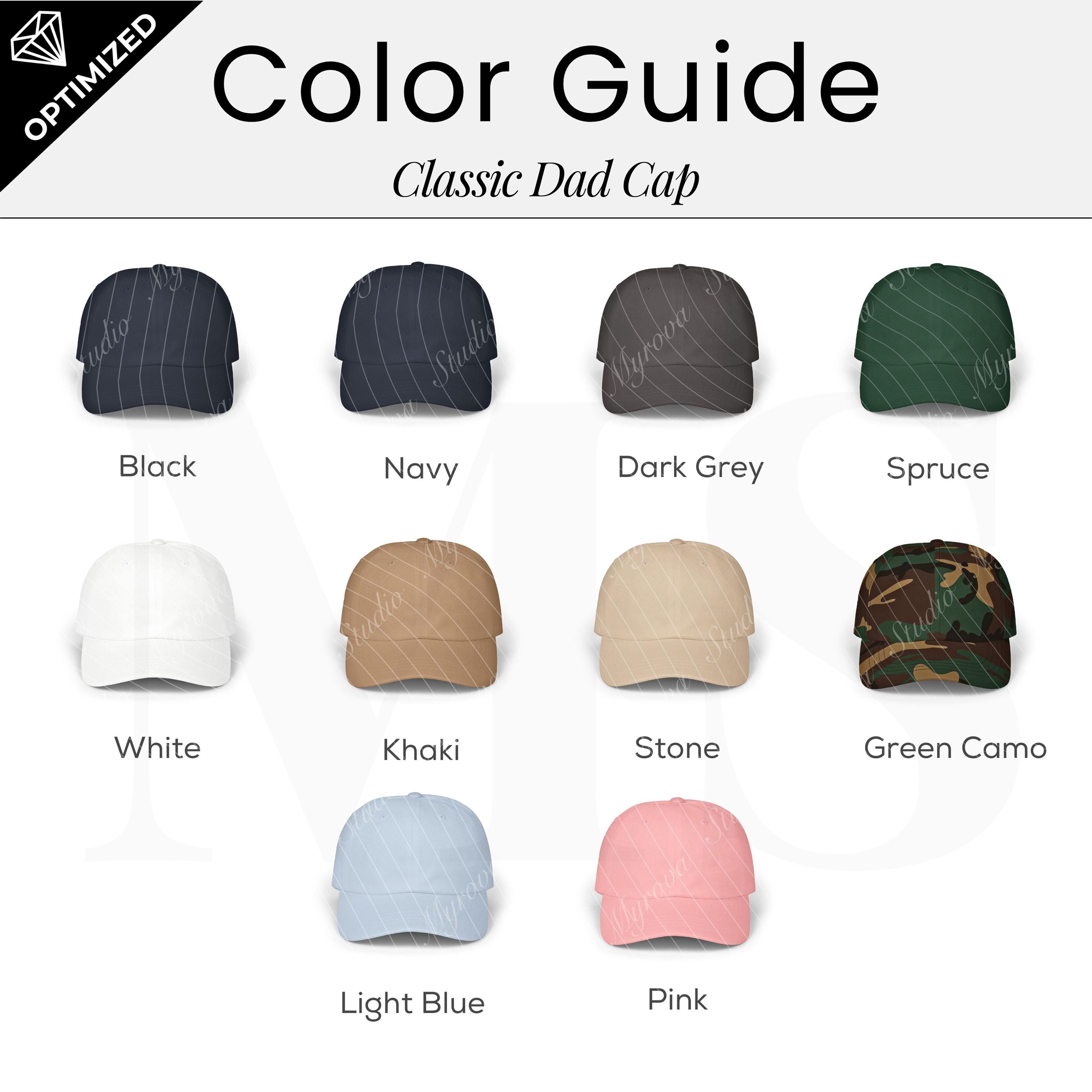 Classic Dad Cap Color Chart Dad Hat Color Guide Hat Color Chart Dad Hat ...