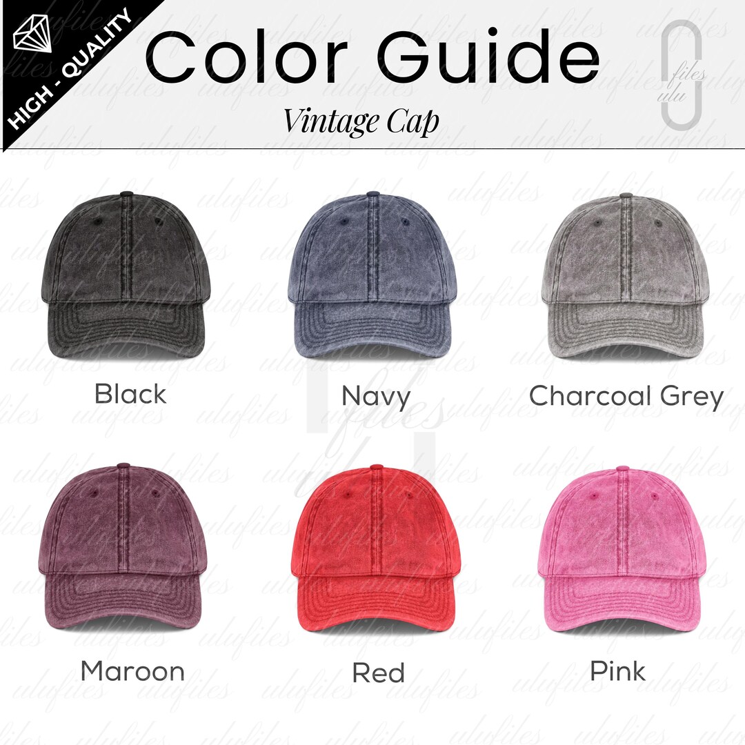 Vintage Cap Color Chart Otto Cap Mockup Vintage Baseball Cap Color ...