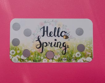 Spring Savings scratch off Card | Handmade Laminated A6 Challenge