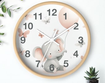 Pastel Unicorn Nursery Clock: Silent Kawaii Kids Room Decor