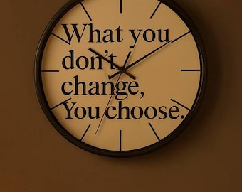 Motivational Wall Clock – Minimalist Quote Clock