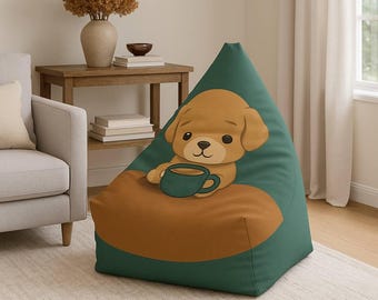 Puppy Bean Bag Chair Cover | Warm Cozy Decor