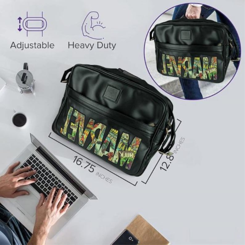 Marvel Comic Logo Messenger Bag - Thumbnail 3