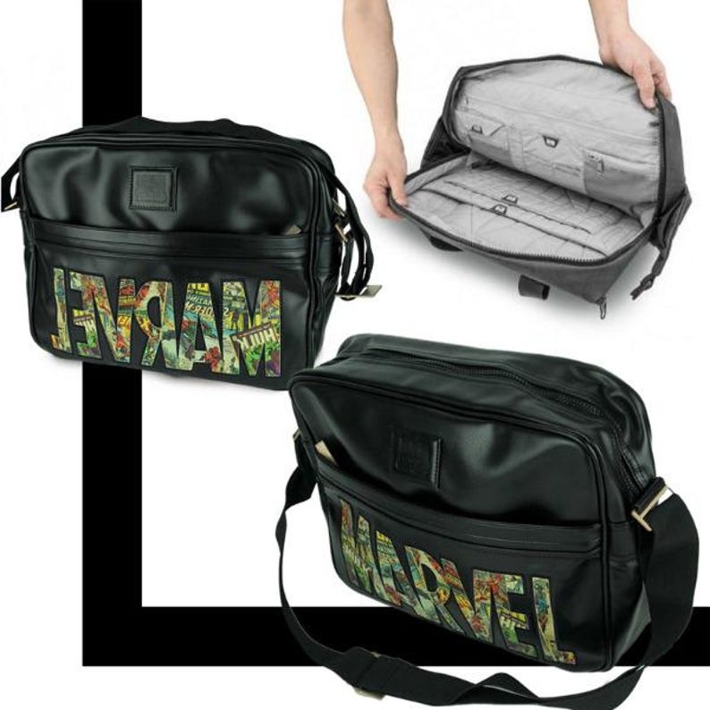 Marvel Comic Logo Messenger Bag - Thumbnail 5
