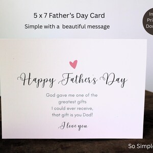Un semplice biglietto per la Festa del Papà con un bellissimo messaggio. Scaricabile subito e stampabile.