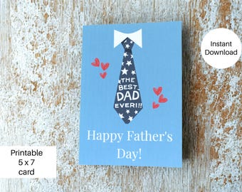 Tarjeta imprimible instantánea, tarjeta del Día del Padre, feliz día del padre, regalo del Día del Padre, descarga digital