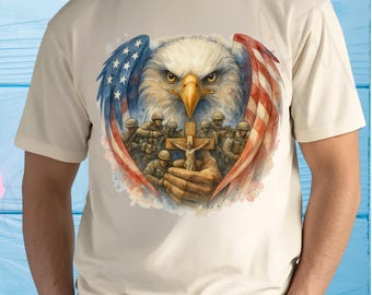 American Flag Eagle PNG: Patriotic USA Sublimation Design (Digital Download)
