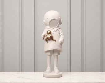 Banksy Deep Sea Girl Statue - Urban Street Art Resin Figurine