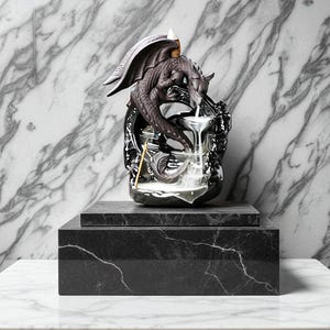 Ceramic Dragon Backflow Incense Burner Vintage Style Tabletop Decor Home Aromatherapy Ornament without Incense