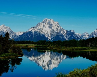 Grand Tetons Photo: Wyoming Mountain Range Landscape (Digital Photo)
