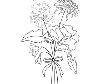 Custom Birth Flower Tattoo Design: Personalized Floral Art