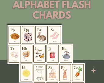 Cottage Themed ABC Flashcards