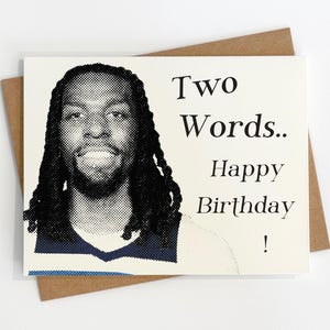 Deux mots - Joyeux anniversaire - Naz - Carte de voeux
