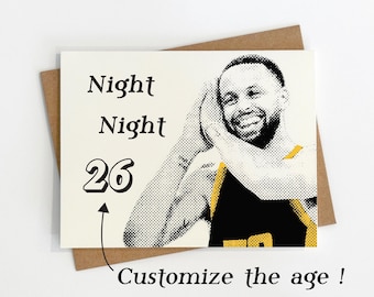 Night Night - Custom Birthday - Steph - Greeting Card