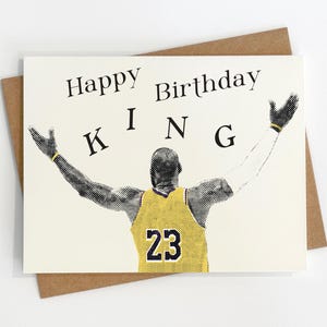Joyeux anniversaire roi - Lebron - Carte de voeux