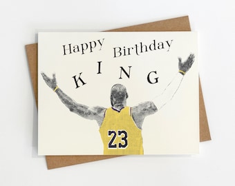 Happy Birthday King - Lebron - Greeting Card