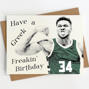 Fêtez un anniversaire fantastique en Grèce - Giannis - Carte de vœux