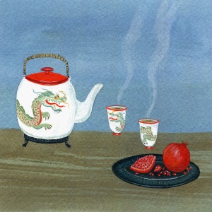 dragon tea with pomegranate