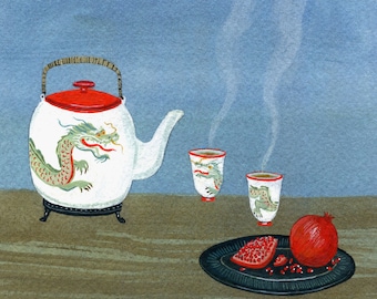 dragon tea with pomegranate