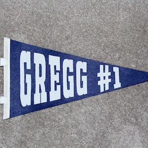 Personalized Sport Pennant - baseball basketball football soccer school spirit birthday gift idea party name bedroom decoration custom