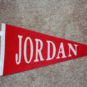 Boy&#39;s Personalized Sport Pennant - baseball basketball football soccer school spirit birthday gift idea party name bedroom decoration custom