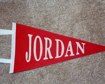 Boy's Personalized Sport Pennant - baseball basketball football soccer school spirit birthday gift idea party name bedroom decoration custom