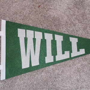 Personalized Sport Pennant boys girls baseball basketball football soccer school spirit birthday gift idea party name bedroom decoration