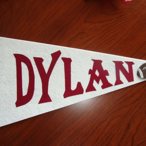 Personalized Sports Pennant Etsy