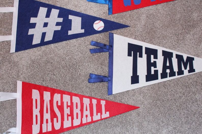 Set of 5 Personalized Pennants kids girls boys sport pennant Etsy